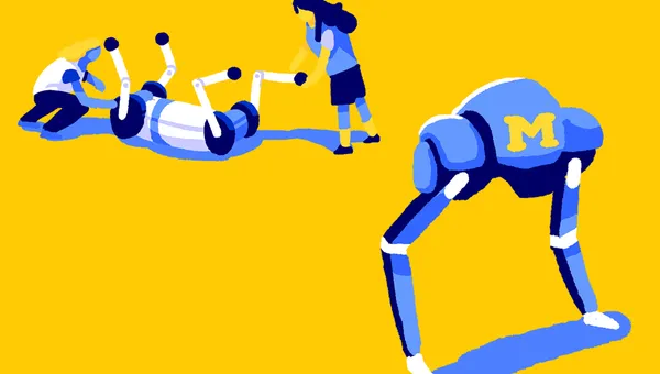 Illustrated robots playing